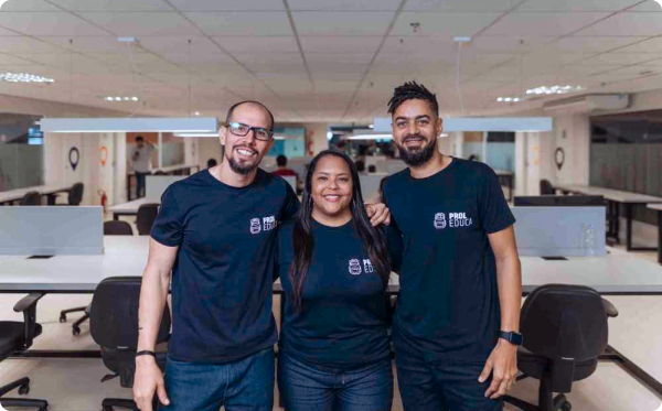 Imagem da equipe Prol Educa, uma startup pernambucana que oferece bolsas de estudo e facilita a captação de alunos
